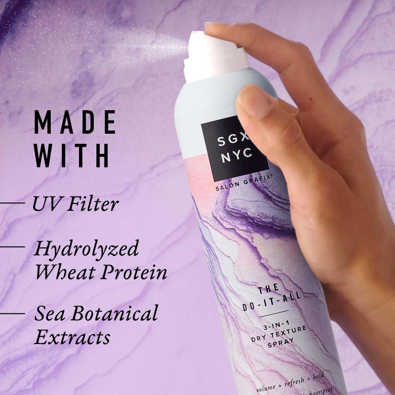 SGX NYC Dry Texture Spray - 3-in-1 Versatile Dry Shampoo and Hairspray for Refreshed Hair - 6.5 oz - UV Protection, Paraben Free, Vegan Friendly, Cruelty Free - Image 5